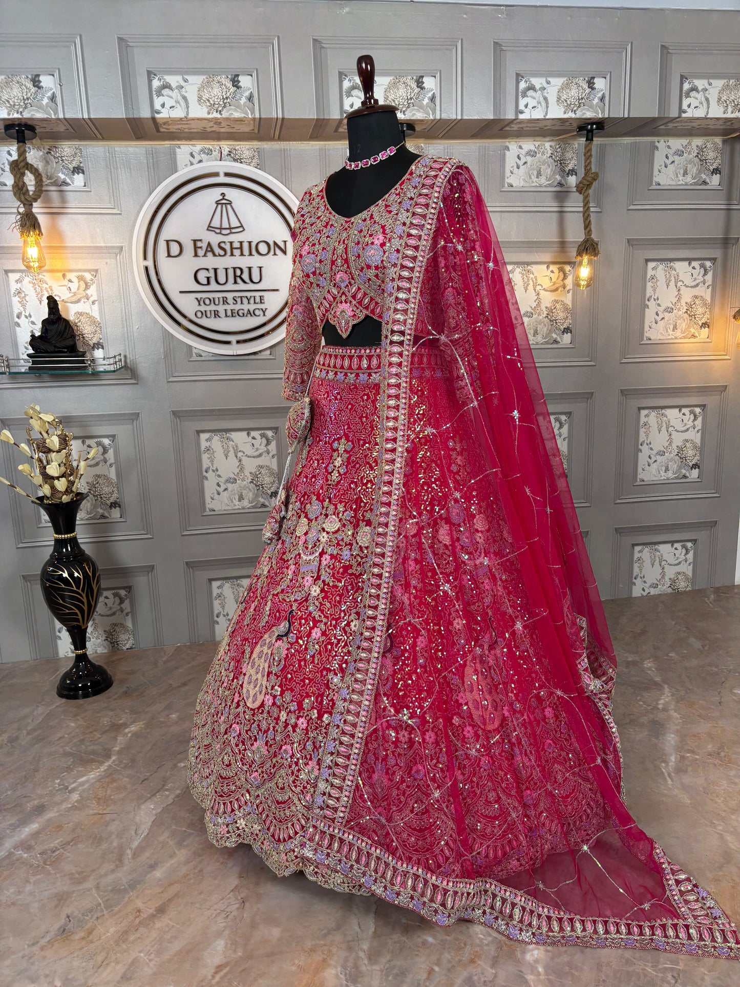rani colour Semi-Stitched Butterfly Net Lehenga with Coding Sequins Work | Elegant Wedding & Party Wear
