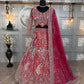 rani colour Semi-Stitched Butterfly Net Lehenga with Coding Sequins Work | Elegant Wedding & Party Wear