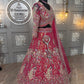 rani colour Semi-Stitched Butterfly Net Lehenga with Coding Sequins Work | Elegant Wedding & Party Wear