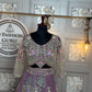 Designer Purple Lehenga Choli Set – Soft Net Fabric with Coding Sequins Work