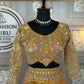 orange colour Semi-Stitched Butterfly Net Lehenga with Coding Sequins Work | Elegant Wedding & Party Wear