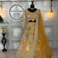 orange colour Semi-Stitched Butterfly Net Lehenga with Coding Sequins Work | Elegant Wedding & Party Wear