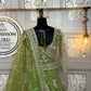 mehandi colour Semi-Stitched Butterfly Net Lehenga with Coding Sequins Work | Elegant Wedding & Party Wear