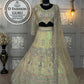 peach colour Semi-Stitched Butterfly Net Lehenga with Coding Sequins Work | Elegant Wedding & Party Wear