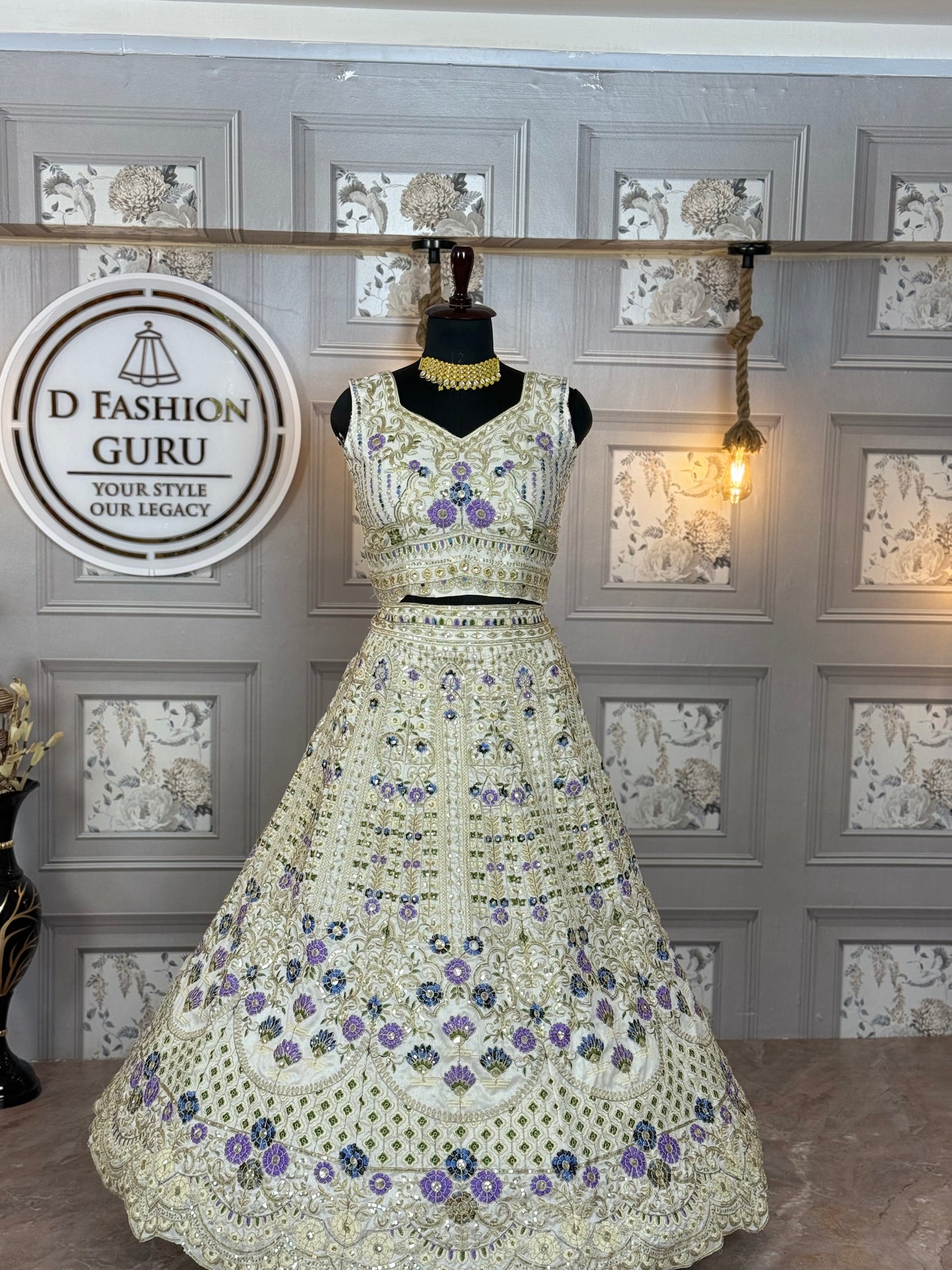 Premium Heavy Mono Satin Silk Lehenga Choli with Chinon Silk Dupatta | 4 Meter Flare | Embroidery Sequins & Cut Work | Semi-Stitched