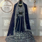 Premium Faux Georgette Lehenga Choli Set with Heavy Sequins Embroidery, Koti Style, and Dupatta – Semi-Stitched