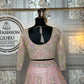 Light Pink Semi-Stitched Butterfly Net Lehenga with Coding Sequins Work | Elegant Wedding & Party Wear