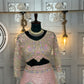 Light Pink Semi-Stitched Butterfly Net Lehenga with Coding Sequins Work | Elegant Wedding & Party Wear