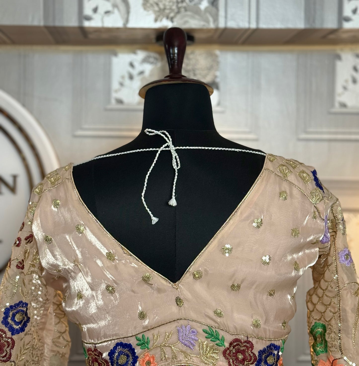 Premium Jimmy Chu Embroidered Sequins Lehenga Choli with Dupatta – Semi-Stitched