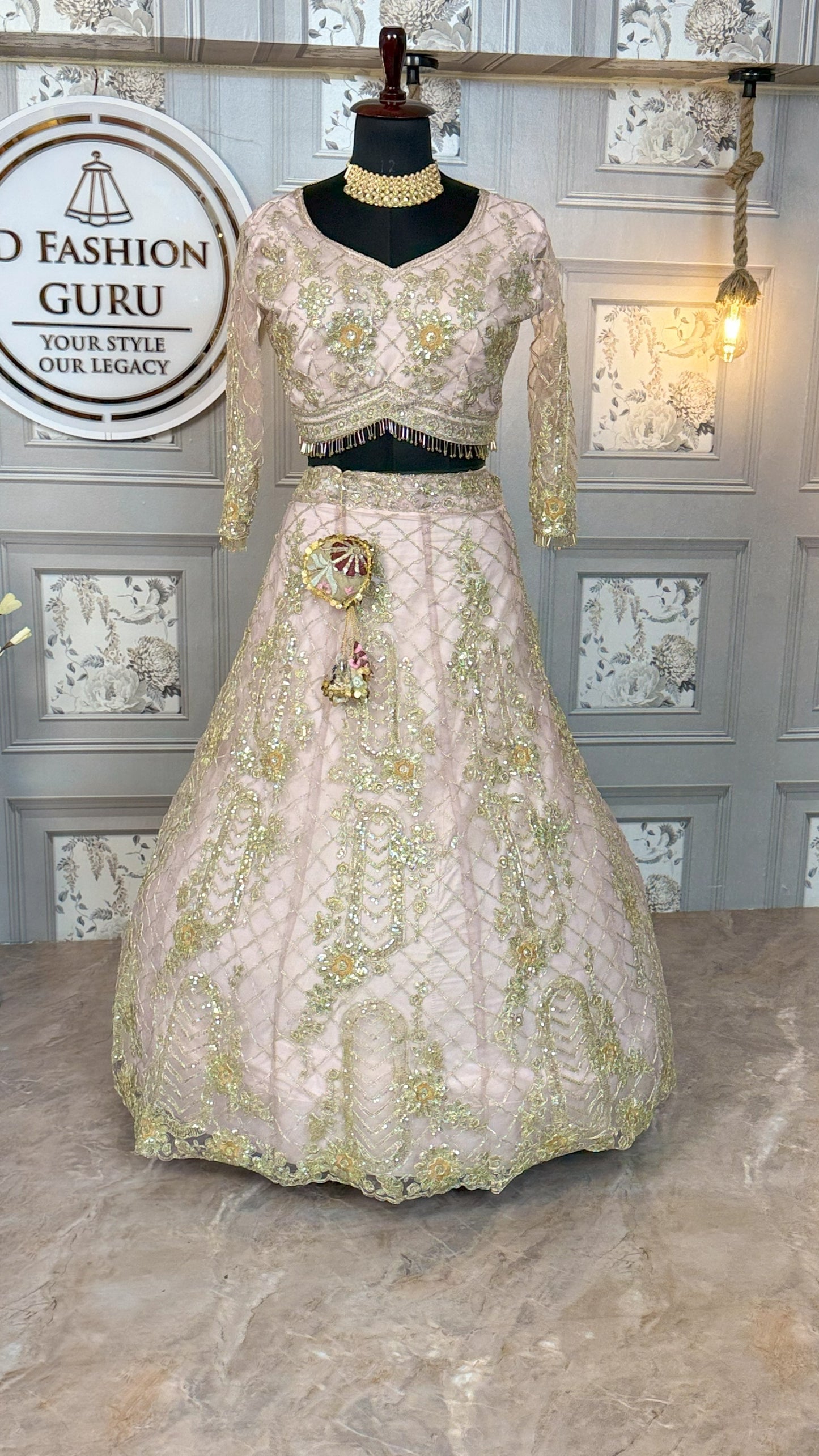Premium Soft Net Lehenga with Coding Sequins Work & Dupatta