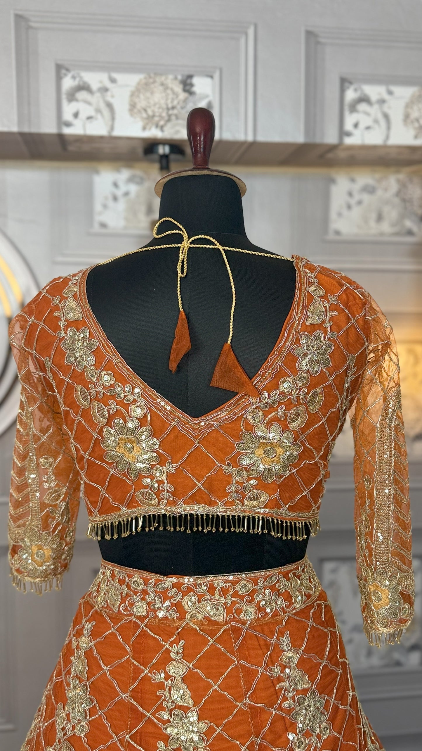 Premium Soft Net Lehenga with Coding Sequins Work & Dupatta