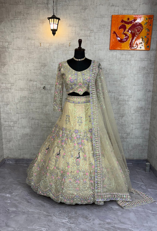 ✨ Exclusive Designer Blouse with Premium Coding Sequins Lehenga