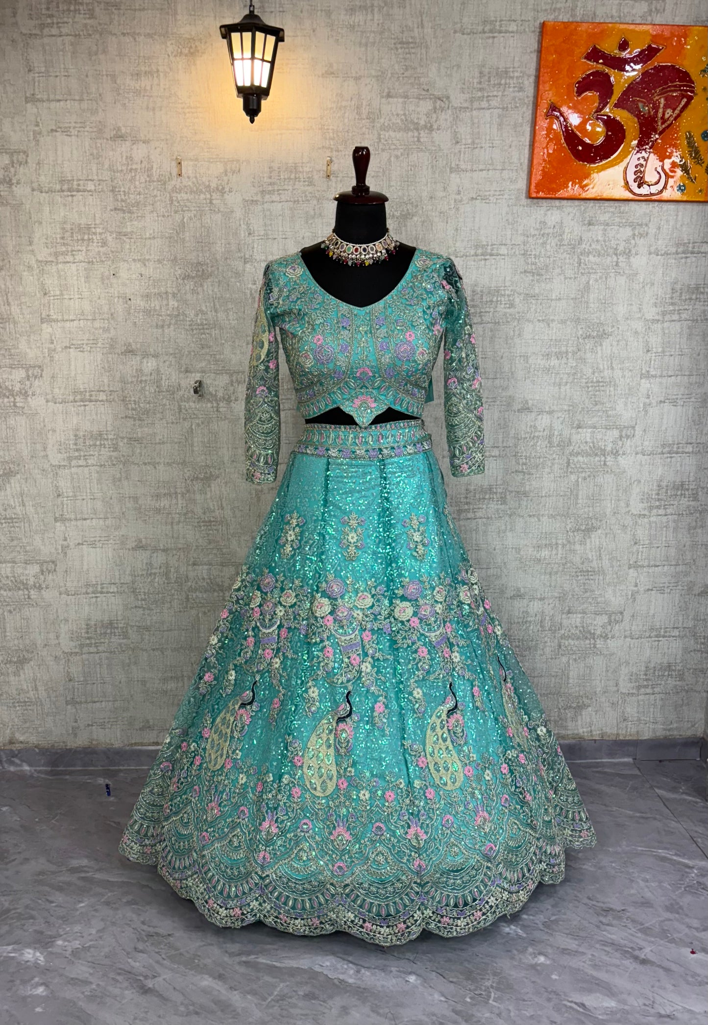 ✨ Designer Sequins Coding Work Lehenga & Blouse – Perfect Fit