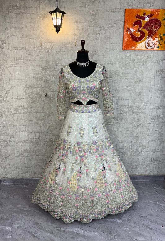 ✨ Exclusive Designer Blouse with Premium Coding Sequins Lehenga