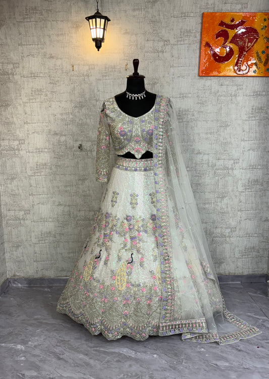 ✨ Exclusive Designer Blouse with Premium Coding Sequins Lehenga