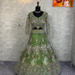 ✨ Premium Parrot Green Butterfly Net Lehenga with Coding Sequins Embroidery