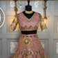 Butterfly Net Lehenga Set with Sequins Embroidery – Semi-Stitched, Includes Blouse & Dupatta