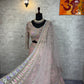 ✨ Premium baby pink Butterfly Net Lehenga with Coding Sequins Embroidery