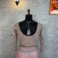✨ Premium baby pink Butterfly Net Lehenga with Coding Sequins Embroidery