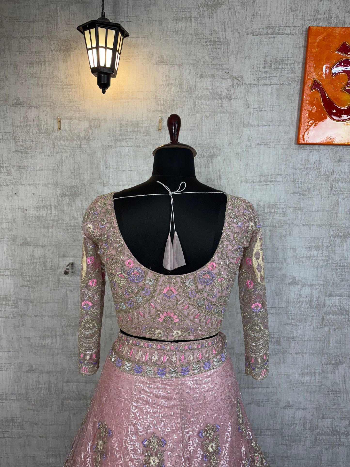 ✨ Premium baby pink Butterfly Net Lehenga with Coding Sequins Embroidery