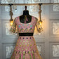 Butterfly Net Lehenga Set with Sequins Embroidery – Semi-Stitched, Includes Blouse & Dupatta