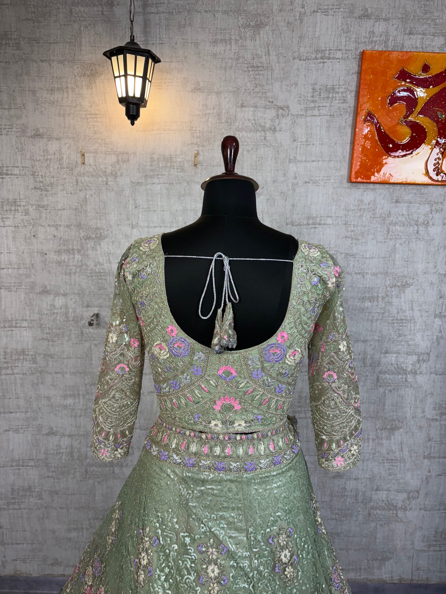 ✨ Luxury Pista Designer Lehenga with Blouse & Dupatta