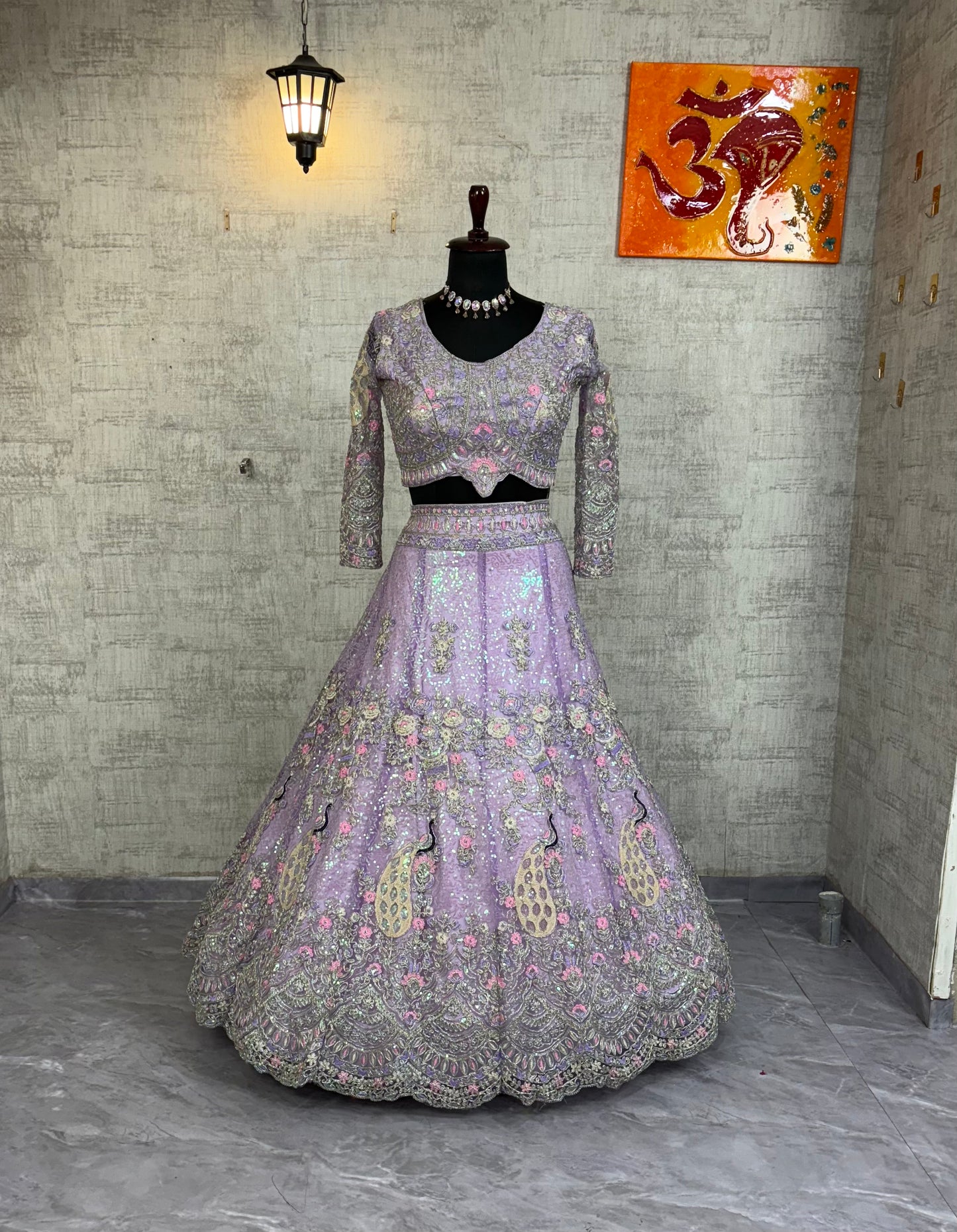 ✨ Elegant Sequins Embroidered Lehenga for Weddings & Receptions