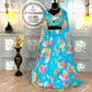 🌸 Turquoise Bloom: Floral Lehenga Set with Embellished Blouse & Dupatta 🌸