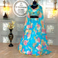 🌸 Turquoise Bloom: Floral Lehenga Set with Embellished Blouse & Dupatta 🌸