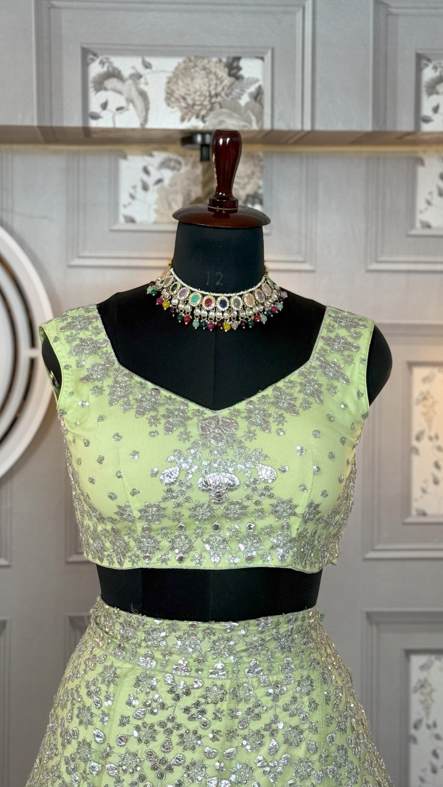 💎 Radiant Mirror-Glow Japan Satin Silk Lehenga Set-1642 💎