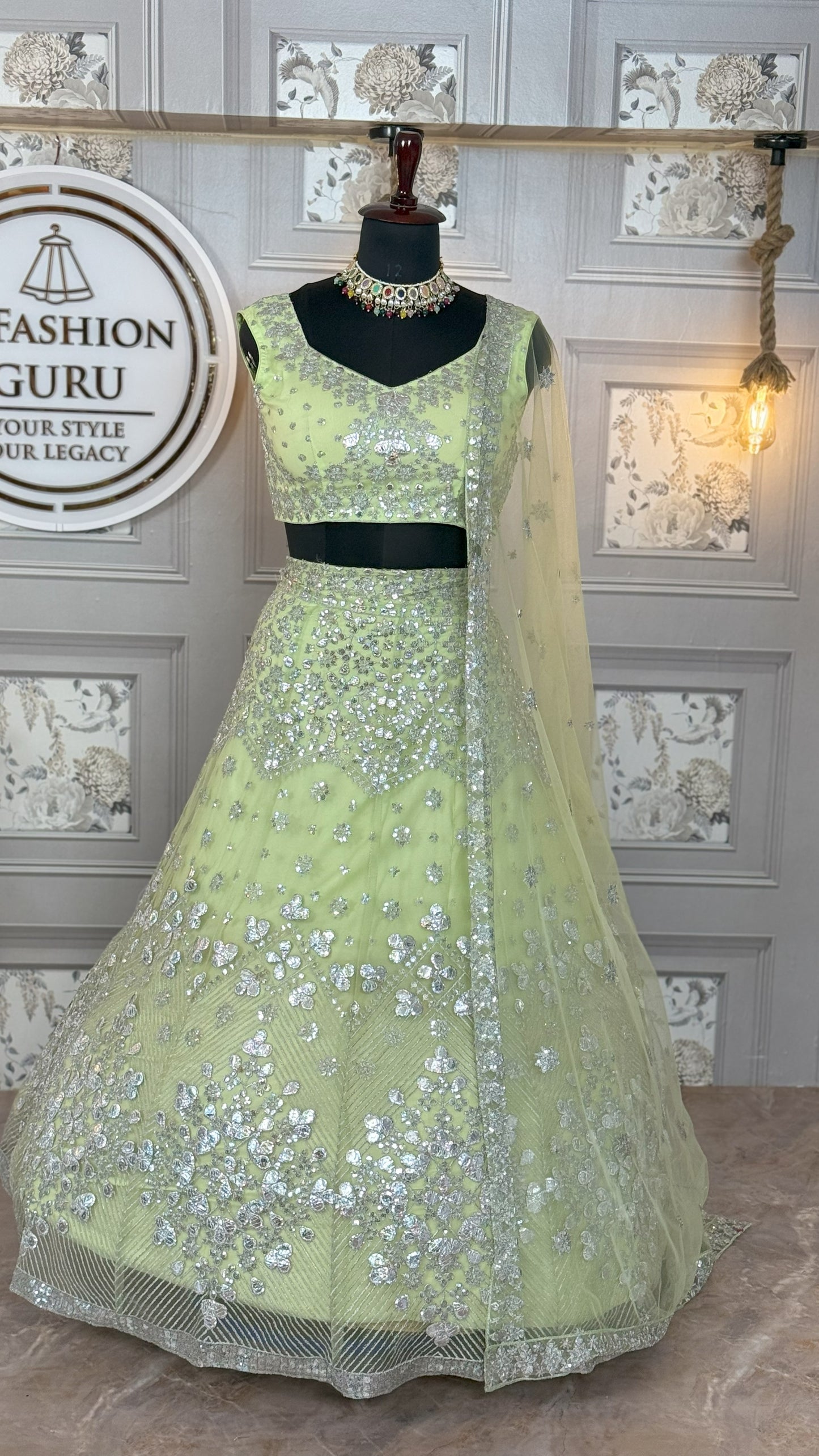 💎 Radiant Mirror-Glow Japan Satin Silk Lehenga Set-1642 💎