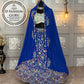 Malai Silk Embroidered Lehenga Choli Set with Sequins Work & Dupatta | 4 Meter Flare | Semi-Stitched