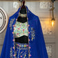 Malai Silk Embroidered Lehenga Choli Set with Sequins Work & Dupatta | 4 Meter Flare | Semi-Stitched