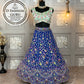 Malai Silk Embroidered Lehenga Choli Set with Sequins Work & Dupatta | 4 Meter Flare | Semi-Stitched
