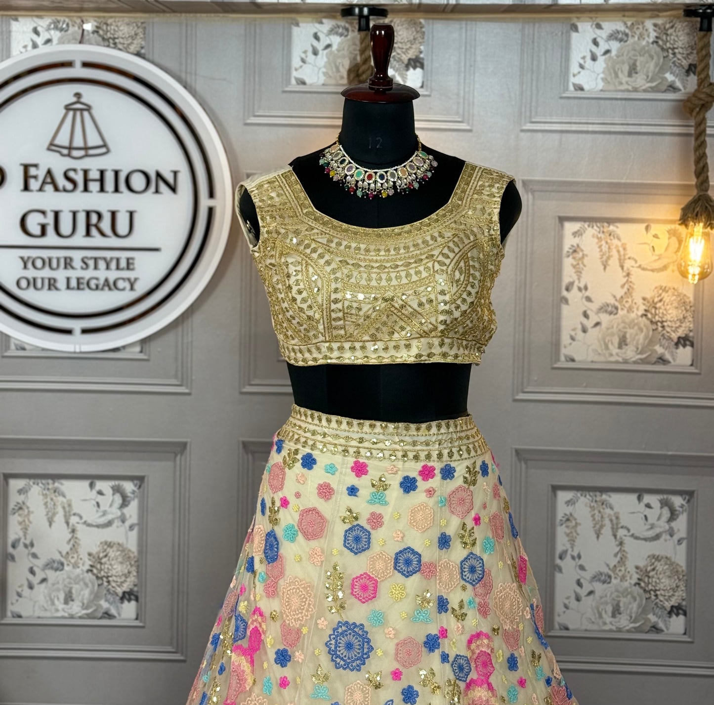 Designer Soft Net Sequins Embroidered Lehenga – Semi-Stitched with Cancan & Dupatta