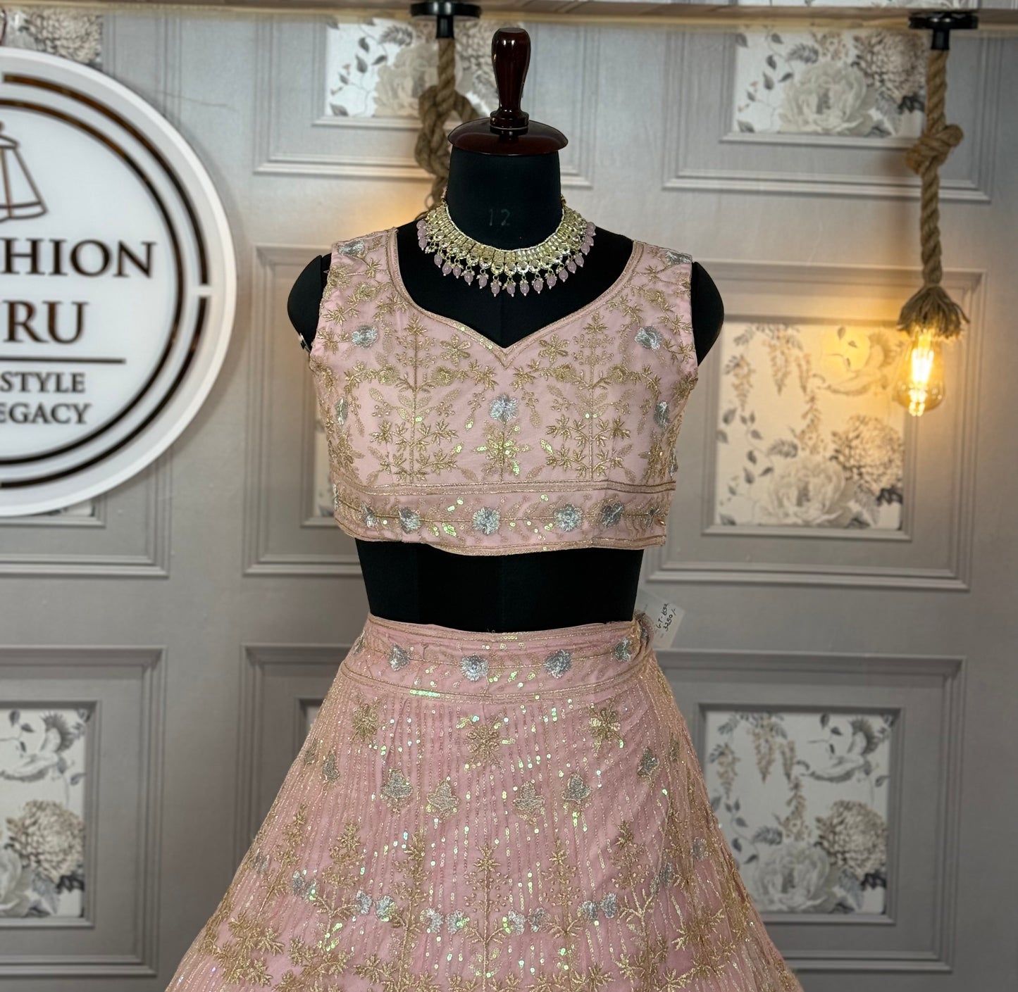 Premium Soft Butterfly Net Lehenga Choli with Heavy Sequins Embroidery | Semi-Stitched | Dupatta Included