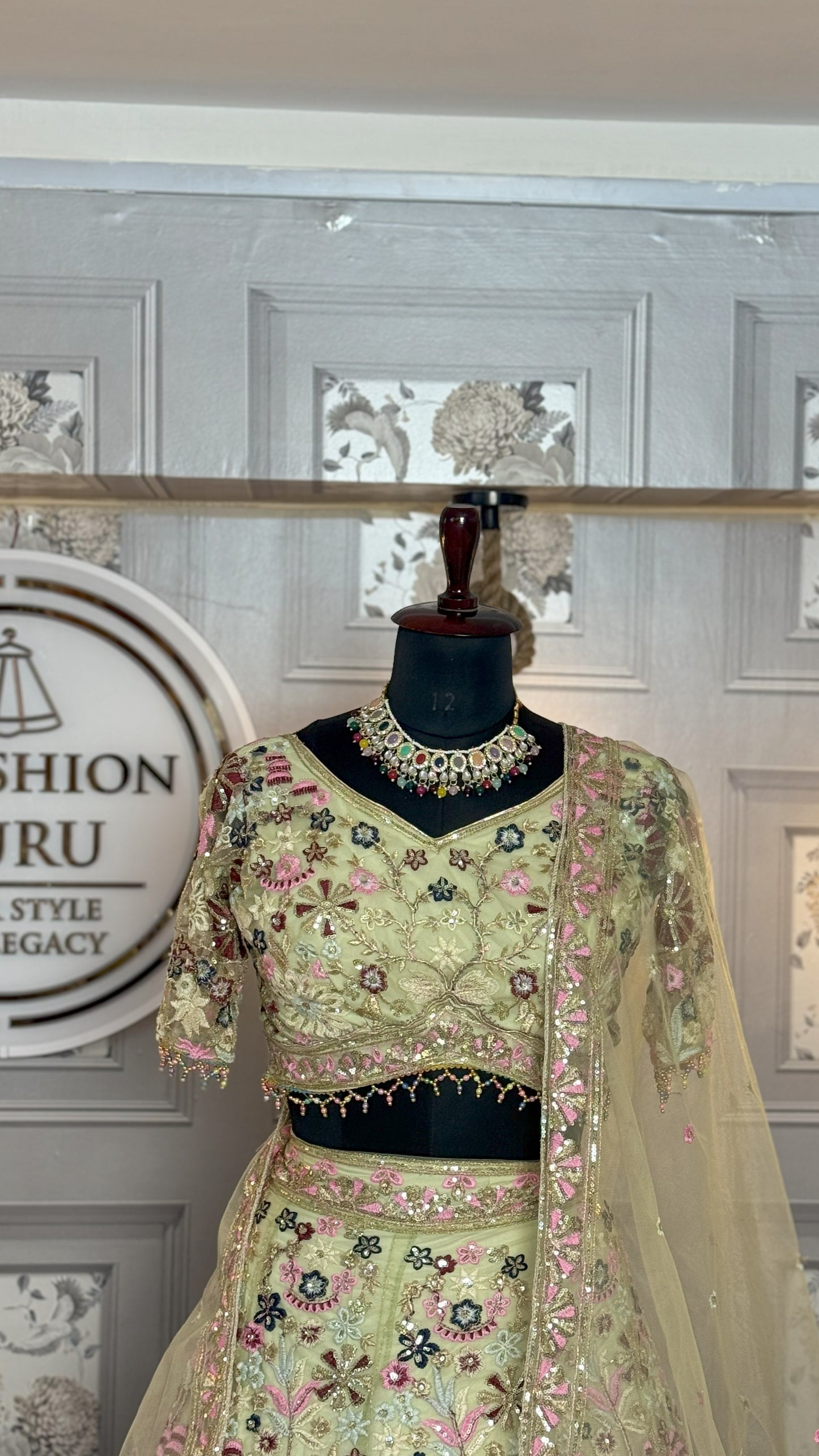 🌟 Grand Sparkle Soft Net Lehenga Set-1776-Beige 🌟