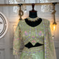 sky green colour Semi-Stitched Butterfly Net Lehenga with Coding Sequins Work