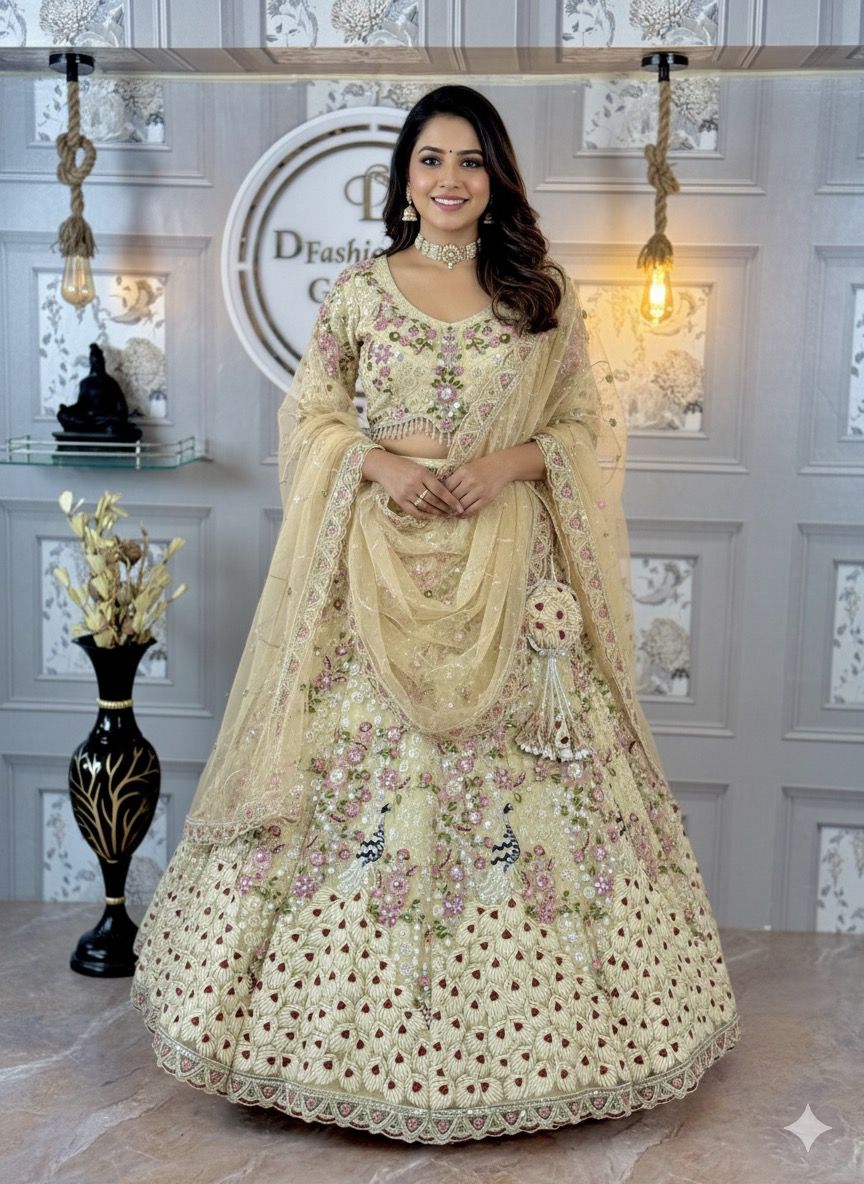 🌟 Shimmer & Grace Soft Net Lehenga Set-1791  🌟