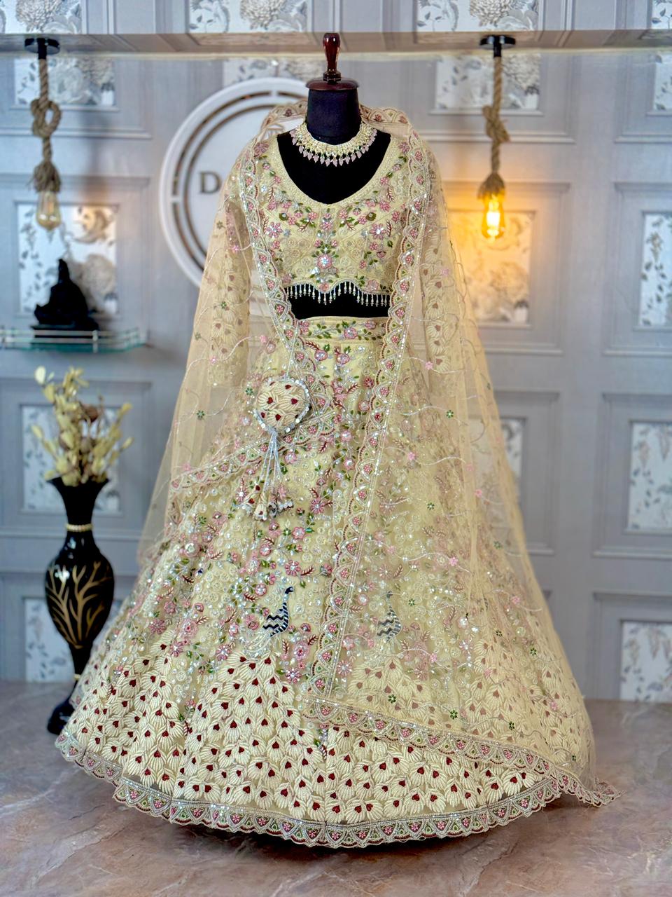 🌟 Shimmer & Grace Soft Net Lehenga Set-1791  🌟