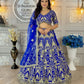 ✨ Glamour Flare Soft Net Lehenga Set-1790-BLUE✨
