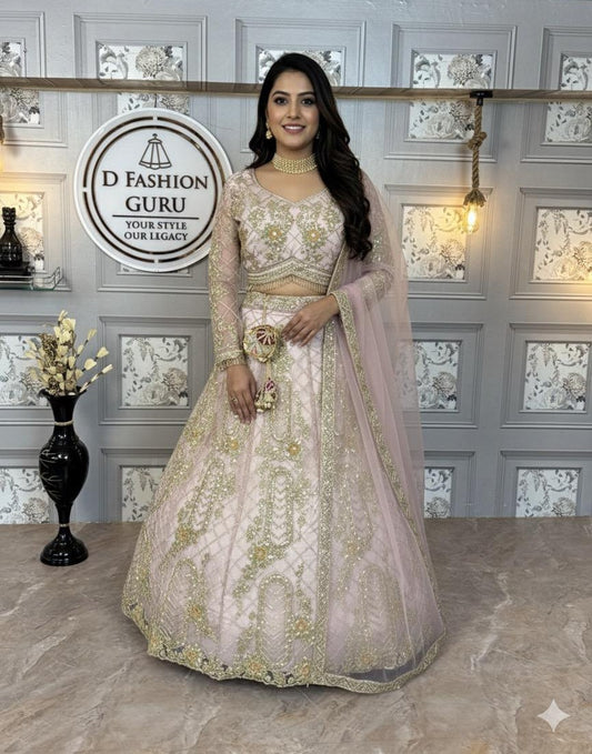 ✨Royal Sequin Embroidered Lehenga | Grand Flair-1777-PEACH 👸✨