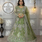 mehandi colour Semi-Stitched Butterfly Net Lehenga with Coding Sequins Work | Elegant Wedding & Party Wear
