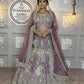 Designer Purple Lehenga Choli Set – Soft Net Fabric with Coding Sequins Work