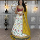 Women's Real Mirror Embroidered Georgette Lehenga Choli Set with Dupatta – Semi-Stitched, 3M Flare, Festive & Wedding Wear