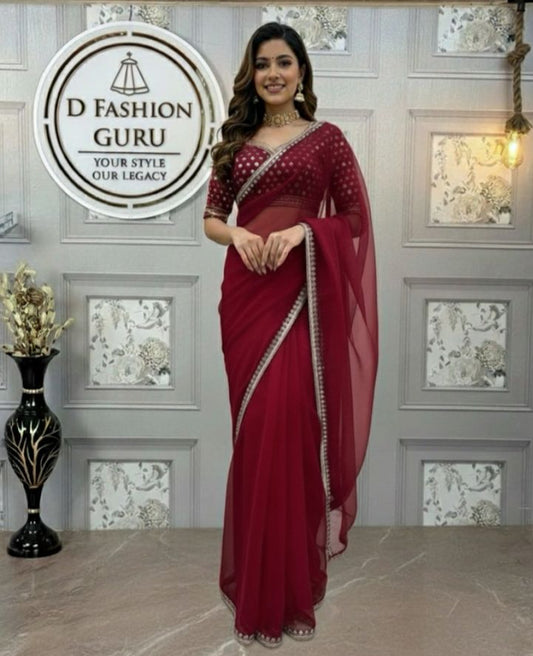 ✨ Designer Jimmy Chu Saree – Grace with a Touch of Glamour ✨