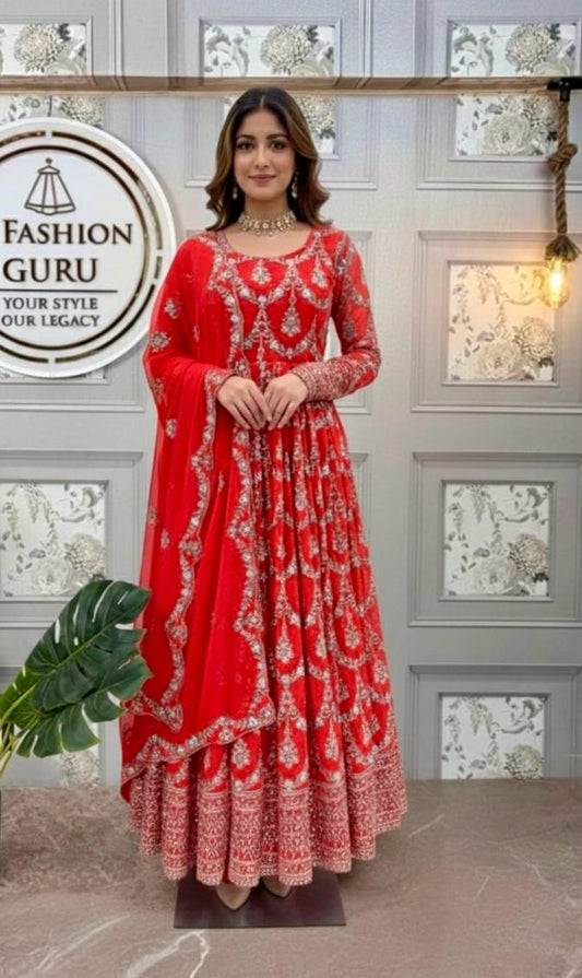 🌸 Elegant Thread & Sequence Georgette Set 🌸