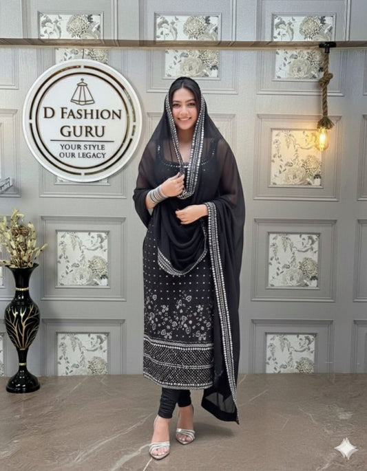 💎 Real Mirror Work Georgette Suit – Shine with Timeless Elegance