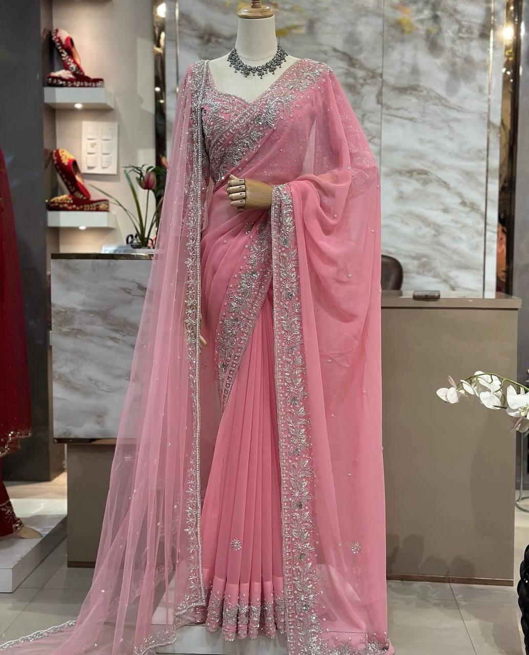 💫 Sequins & Elegance – Premium Designer Saree- KD - 610 👗✨