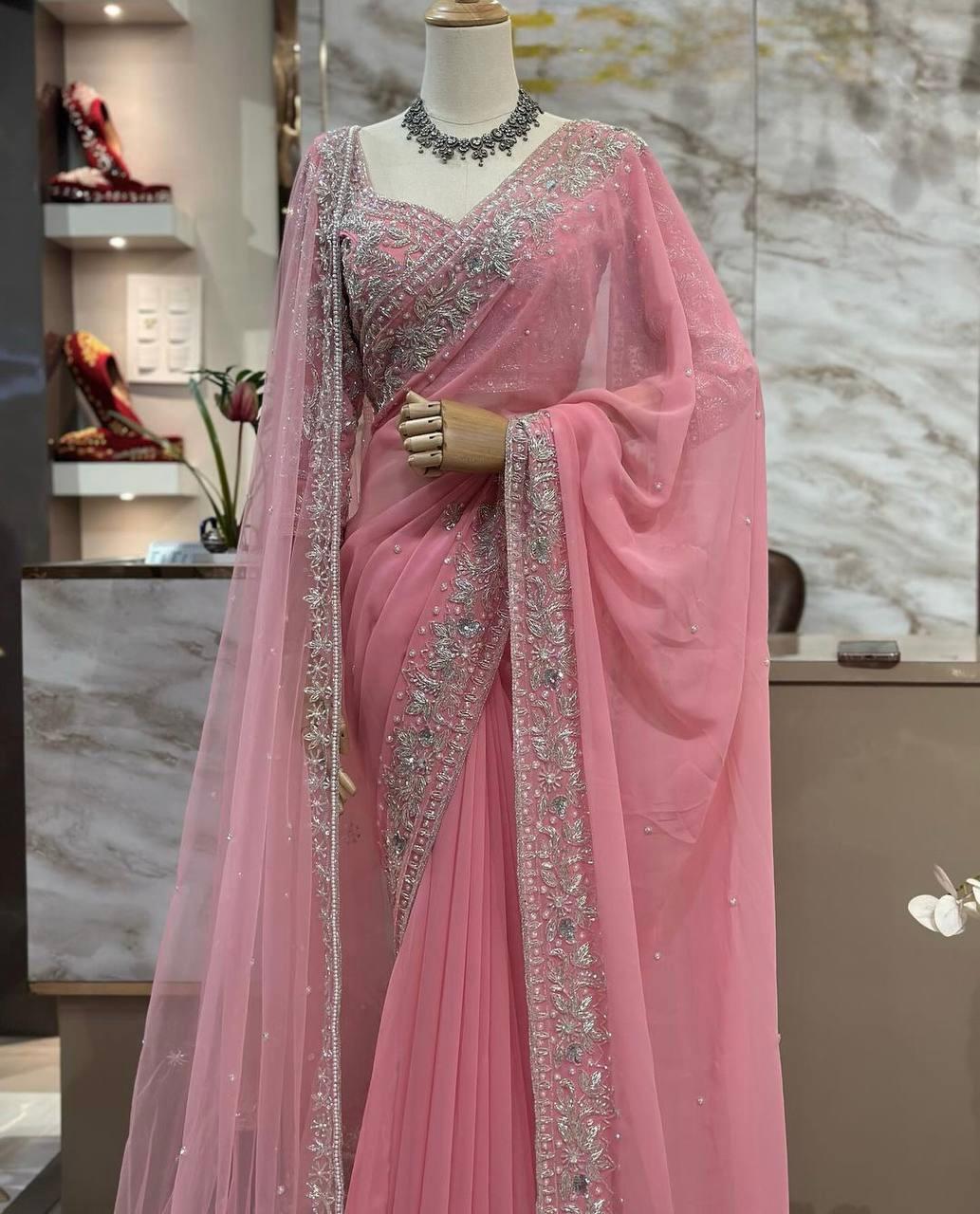 💫 Sequins & Elegance – Premium Designer Saree- KD - 610 👗✨